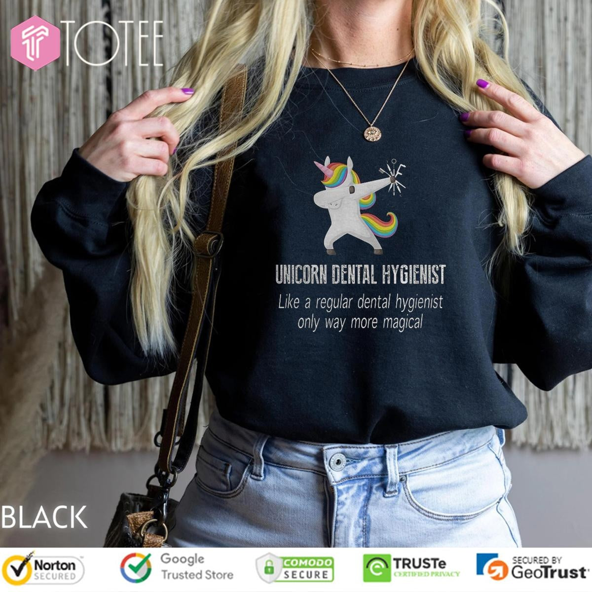 Dabbing Unicorn Dental Hygienist T-shirt