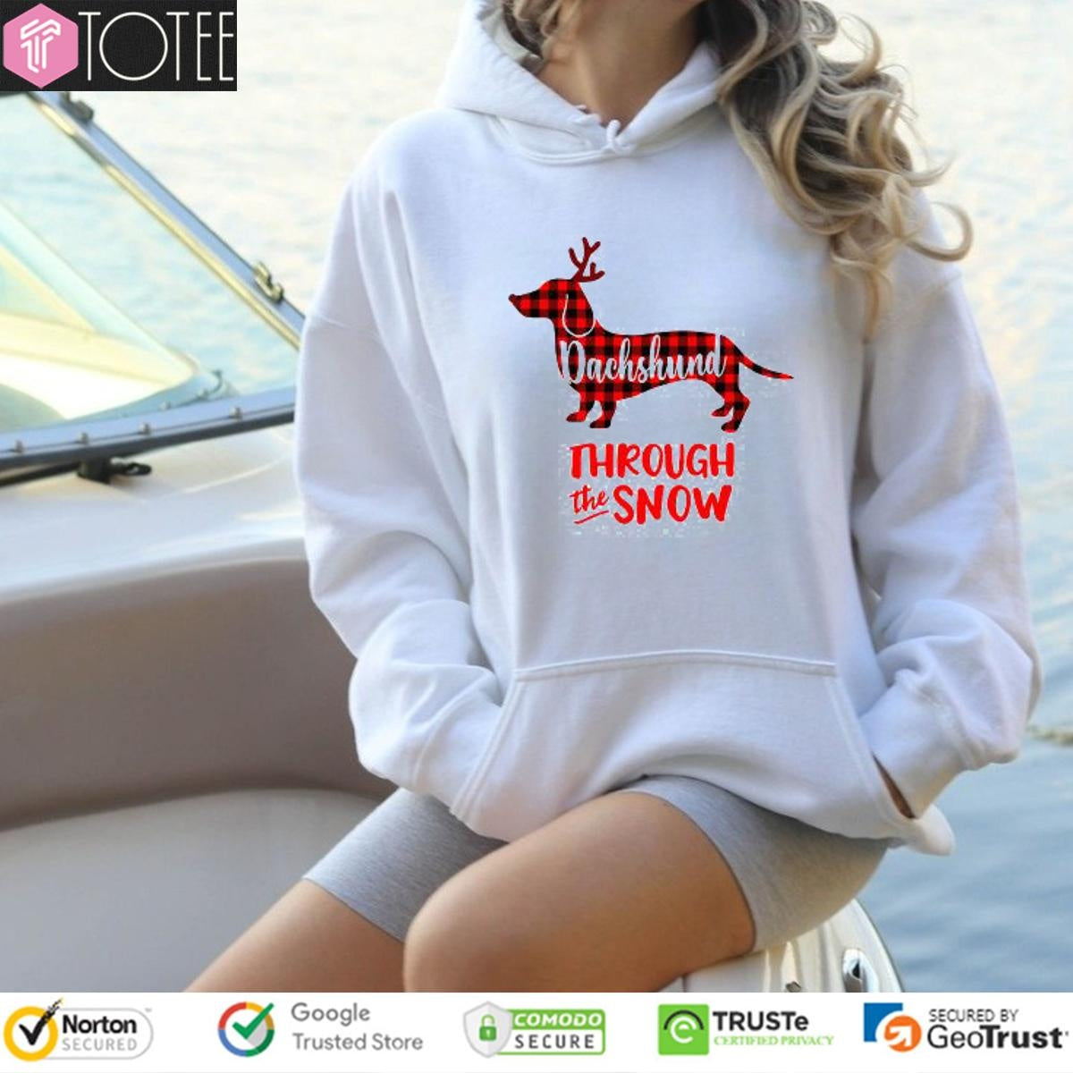 Dachshund Through The Snow Christmas T-shirt