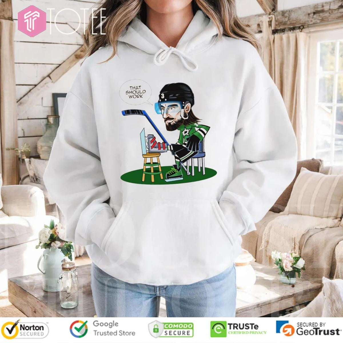 Dallas Stars Chris Tanev That Should Work Cartoon Shirt