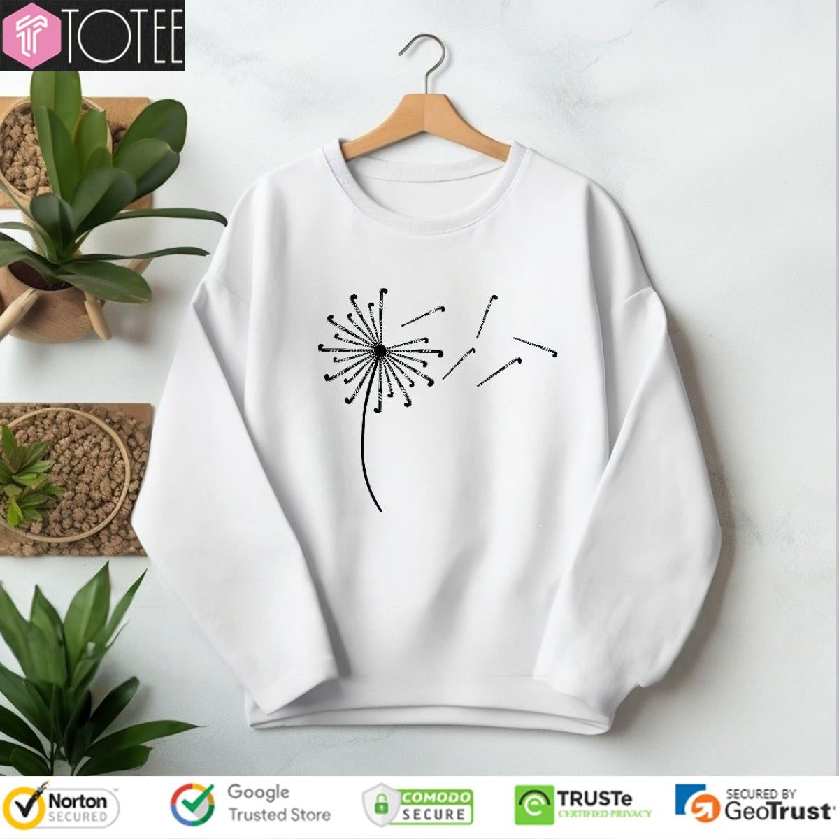 Dandelion Flower Hockey Stick T-shirt