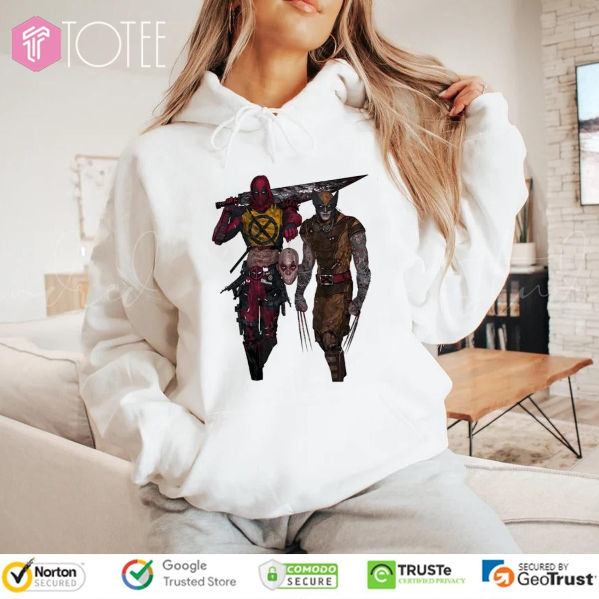 Deadpool And Wolverine Style Horror Scary Bloody T-shirt