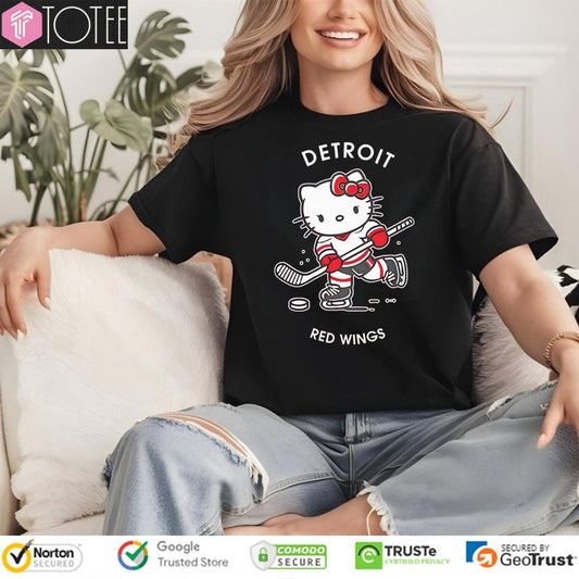 Detroit Red Wings Hockey Hello Kitty T-shirt