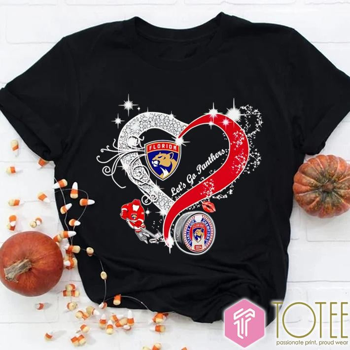 Diamond Heart Lets Go Florida Panthers T-shirt