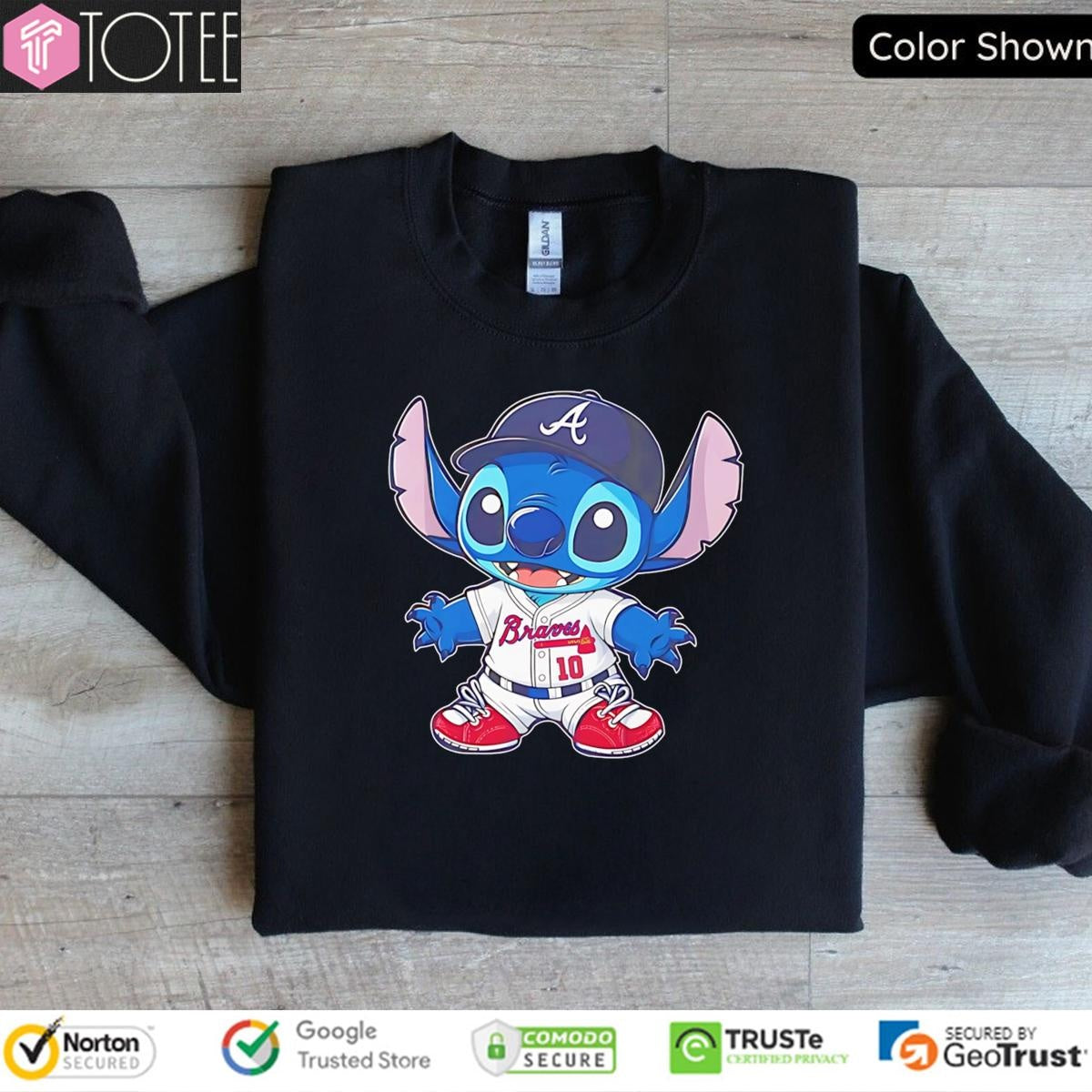 Disney Stitch Atlanta Braves Baseball sweatshirt