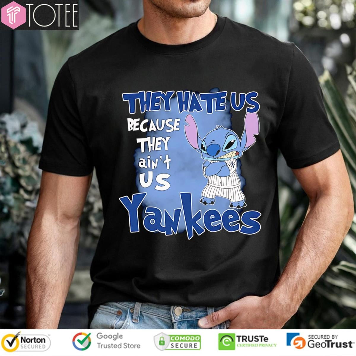Disney Stitch They Hate Us Because They Aint Us New York Yankees T-shirt