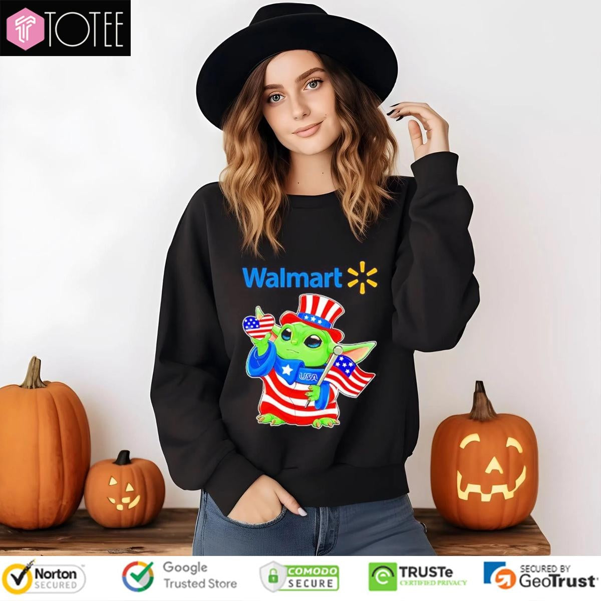 Disney Baby Yoda Walmart Star Wars Force Of July America T-shirt