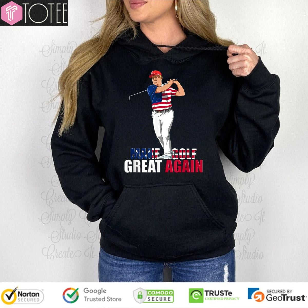 Donald Trump Make Golf Again Funny Golf Gift Maga 4Th Of July T-shirt