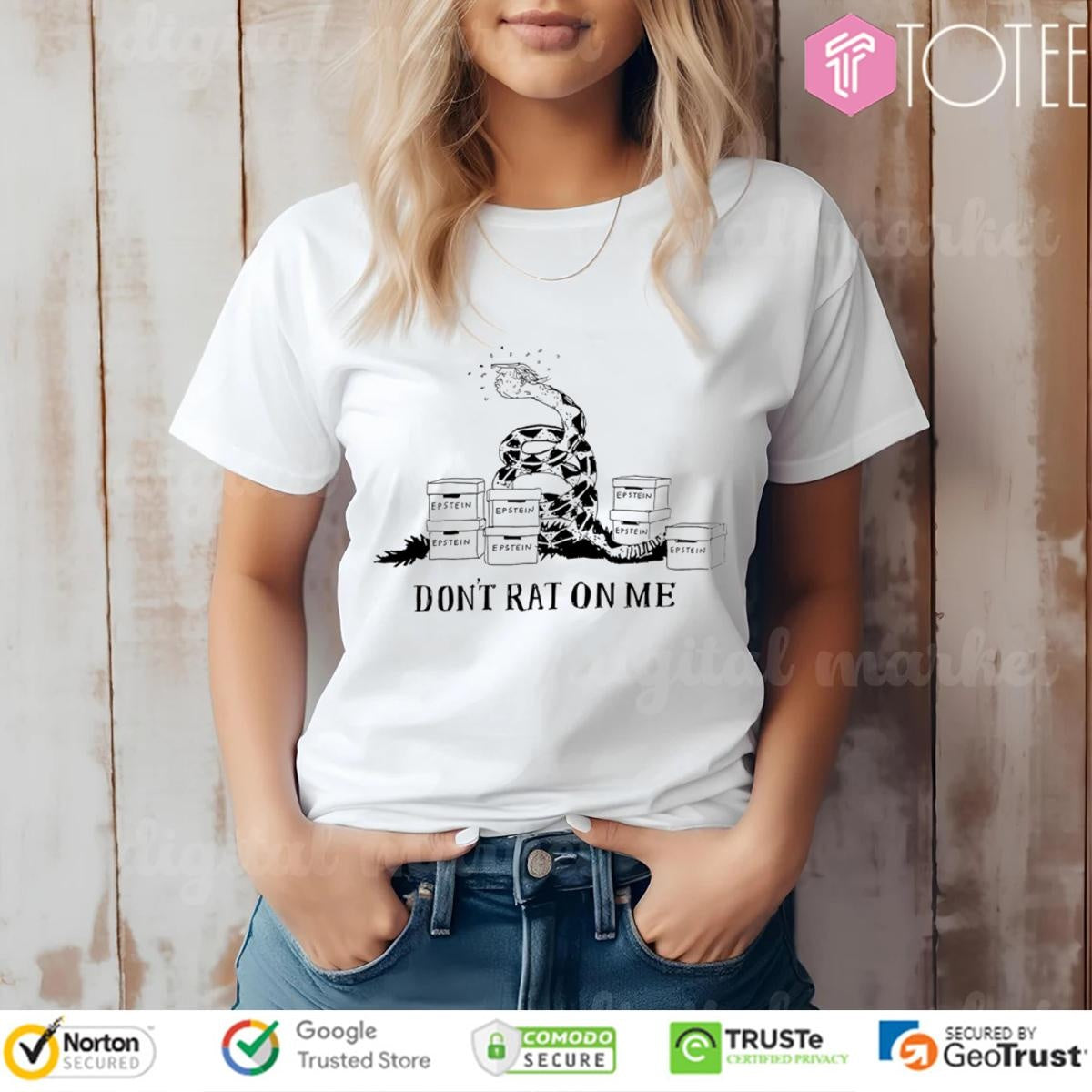 Dont Rat On Me Epstein Trump Gadsden Flag T-shirt