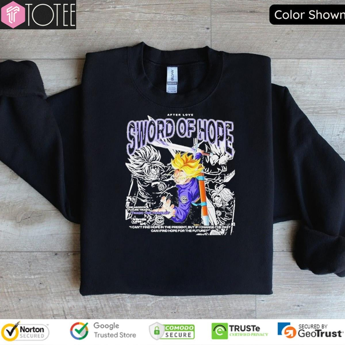 Dragon Ball Trunks Sword Of Hope T-shirt