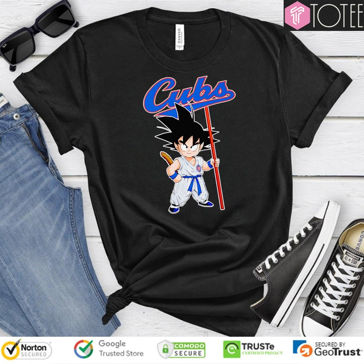 Dragon Ball Z Goku Cosplay Chicago Cubs T-shirt