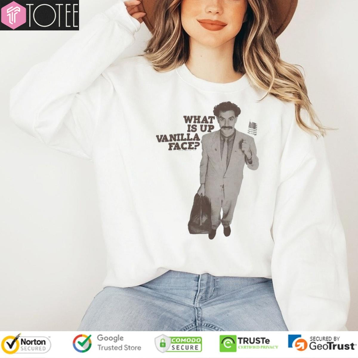 Drake Borat What Is Up Vanilla Face T-shirt