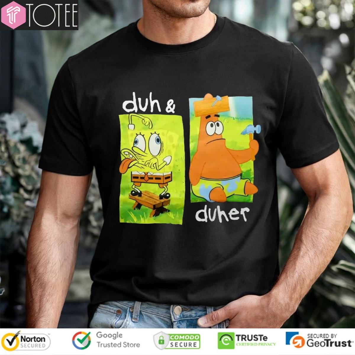 Duh And Duher Spongebob Squarepants Graphic T-shirt