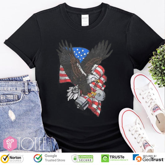 Eagle Weightlifting Freedom Patriotic Pride 4Th Of July T-shirt