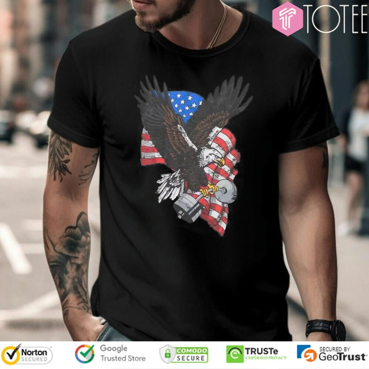 Eagle Weightlifting Freedom Patriotic Pride 4Th Of July T-shirt