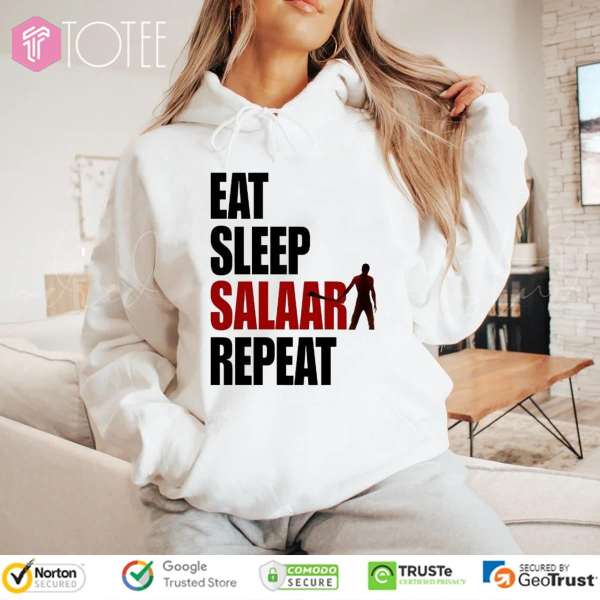 Eat Sleep Salaar Repeat Indian Action Film T-shirt