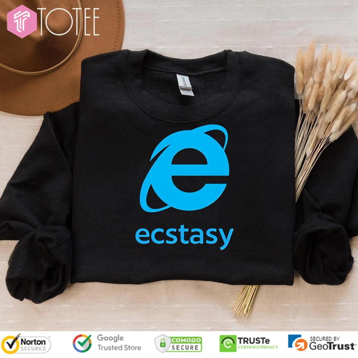 Ecstasy Internet Explorer Web Browser Microsoft sweatshirt