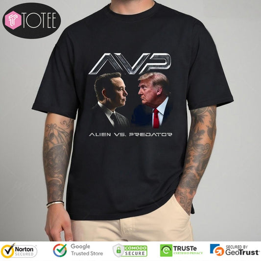 Elon Musk Trump Parody Alien Vs. Predator T-shirt