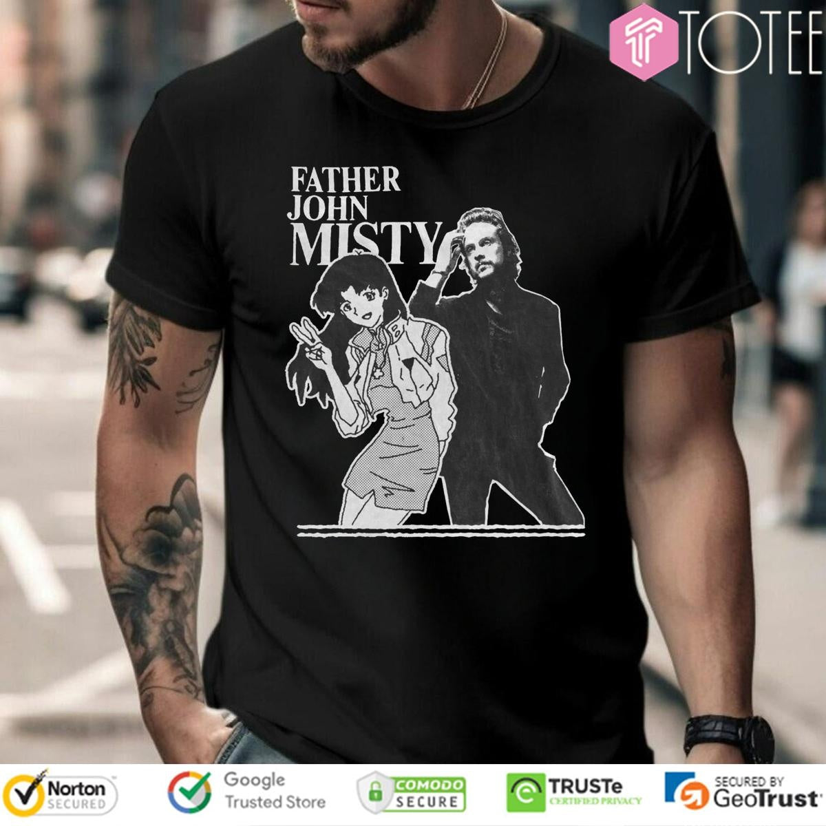 Father John Misty Misato Katsuragi Neon Genesis Evangelion T-shirt
