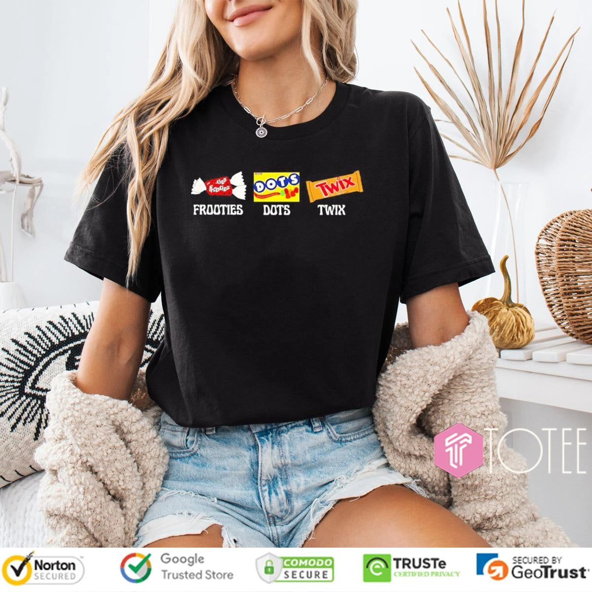 Fdt Frooties Dots Twix Halloween Candy T-shirt