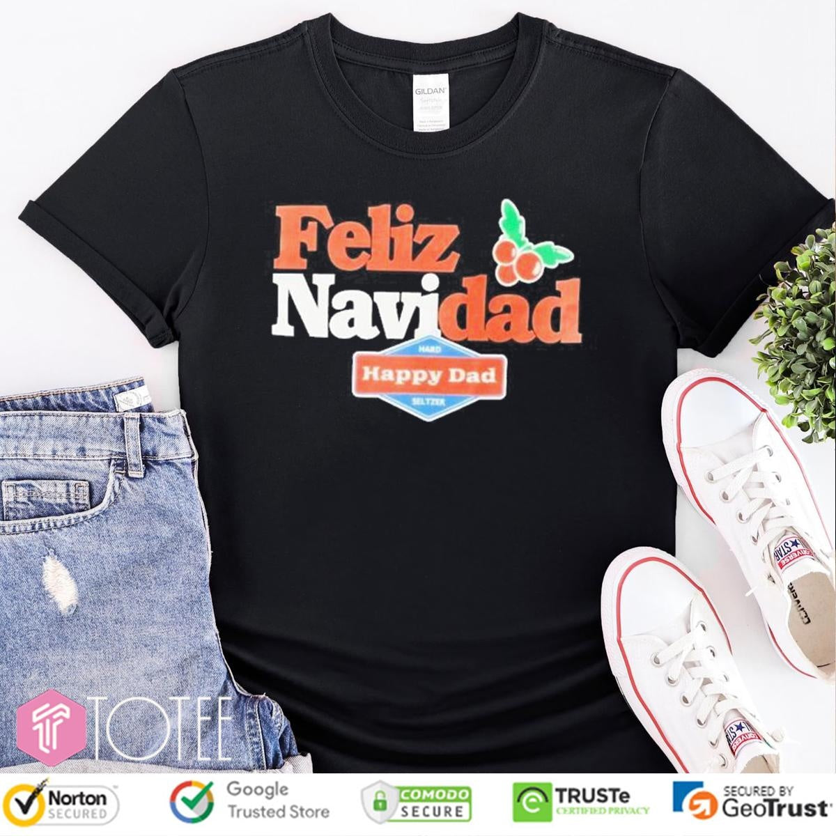 Feliz Navidad Happy Dad Fathers Day T-shirt