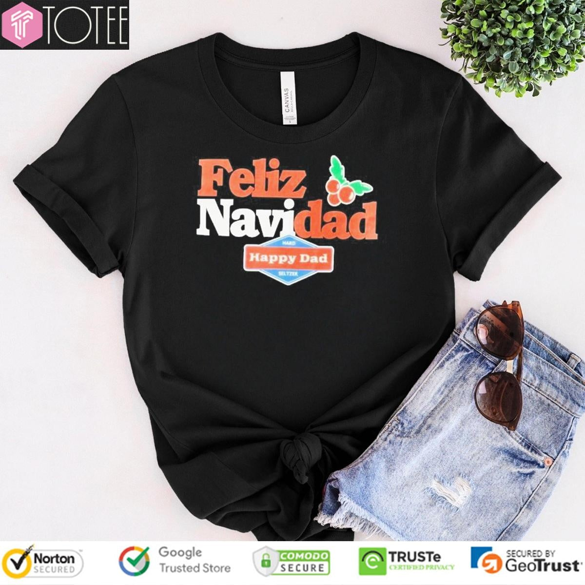 Feliz Navidad Happy Dad Fathers Day T-shirt