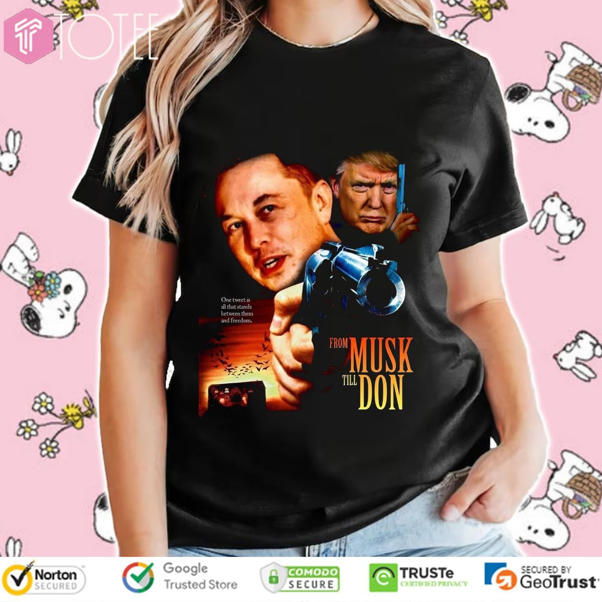 From Musk Till Don Elon Vs Trump War Movie Parody From Dusk Till Dawn T-shirt