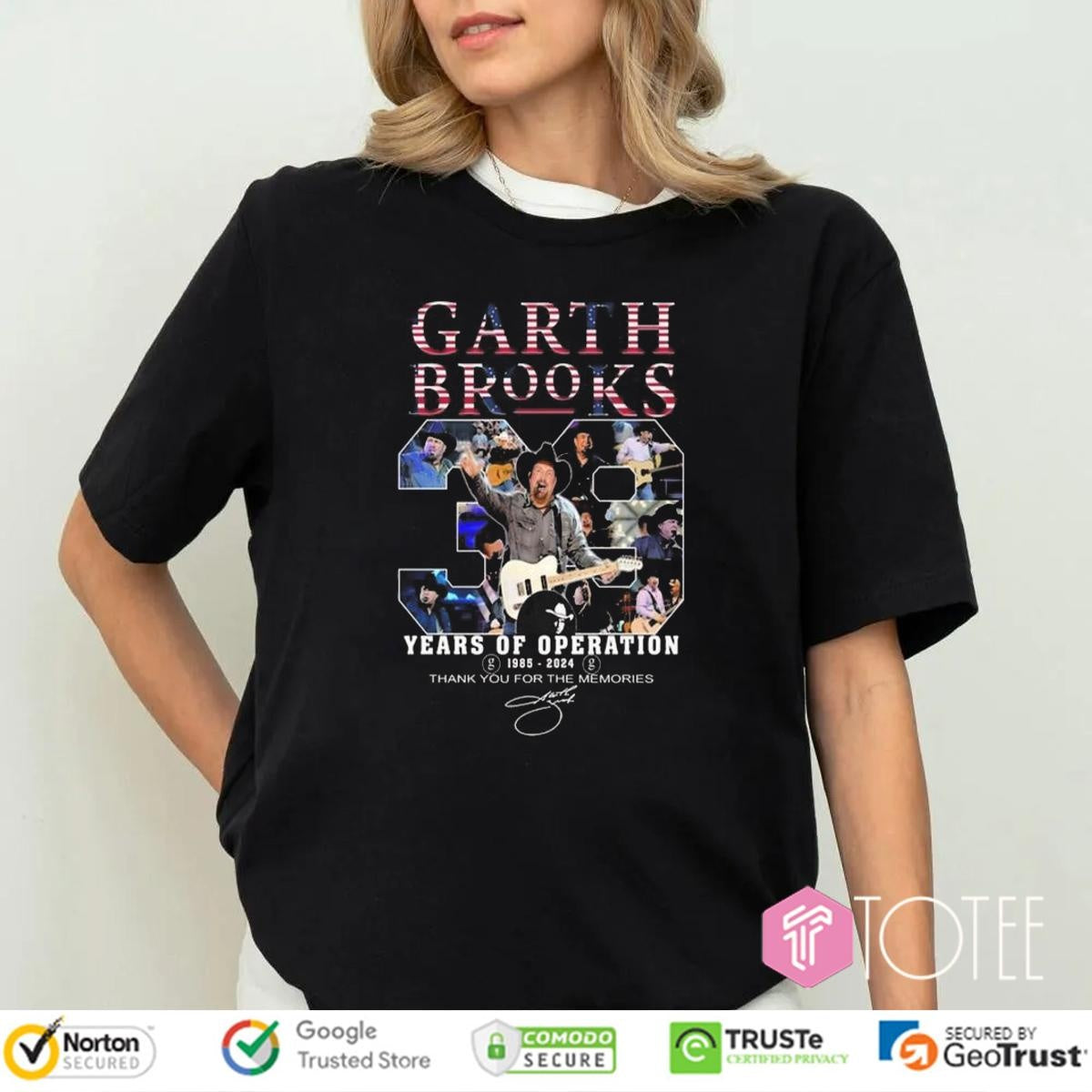 Garth Brooks 39 Years Of Operation 1985-2024 Signature T-shirt