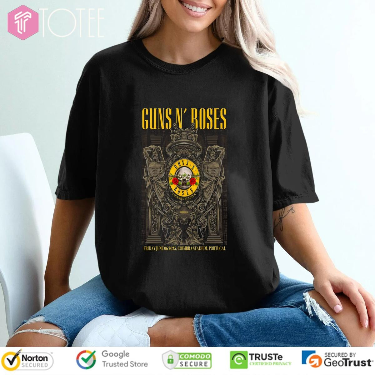 Guns N Roses Friday June 06 2025 Coimbra Stadium Portugal T-shirt