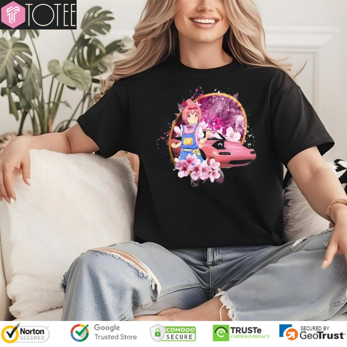 Haru Urara Uma Musume Pretty Derby Pink Mazda Miata Sakura Anime T-shirt