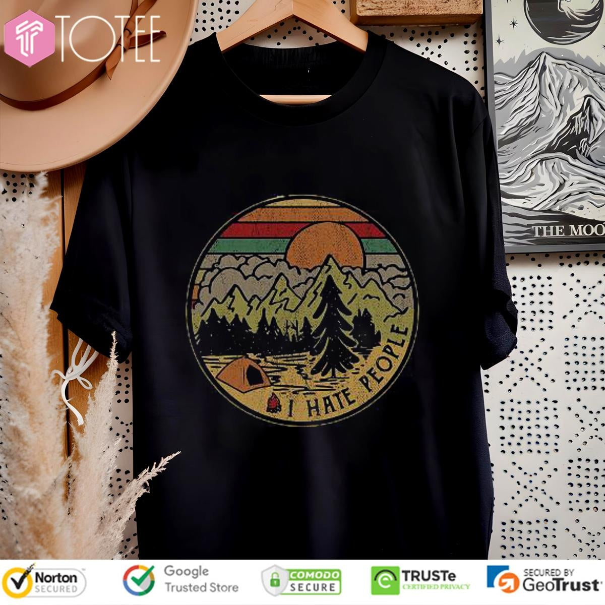 I Hate People Camping Vintage T-shirt