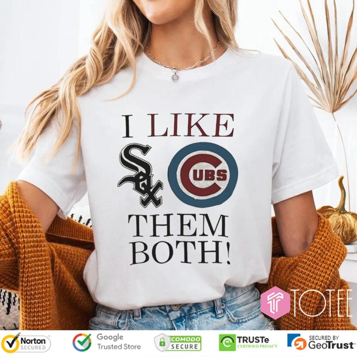 I Like Them Both Chicago White Sox Chicago Cubs Baseball T-shirt