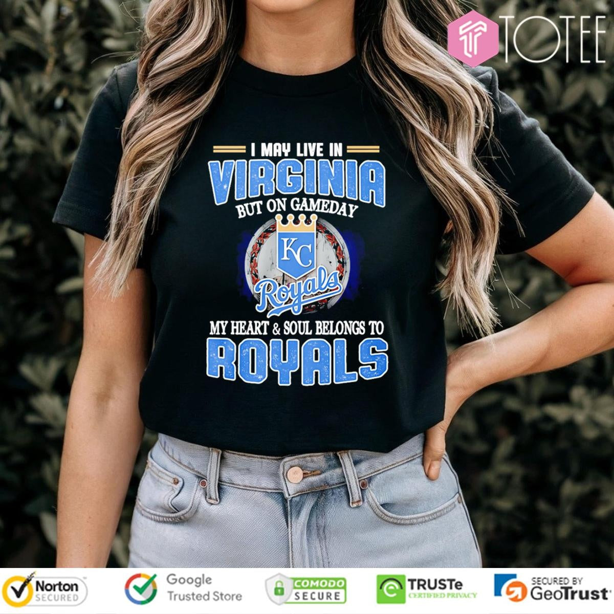 I May Live Virginia But On Gameday My Heart And Soul Belongs To Kansas City Royals T-shirt