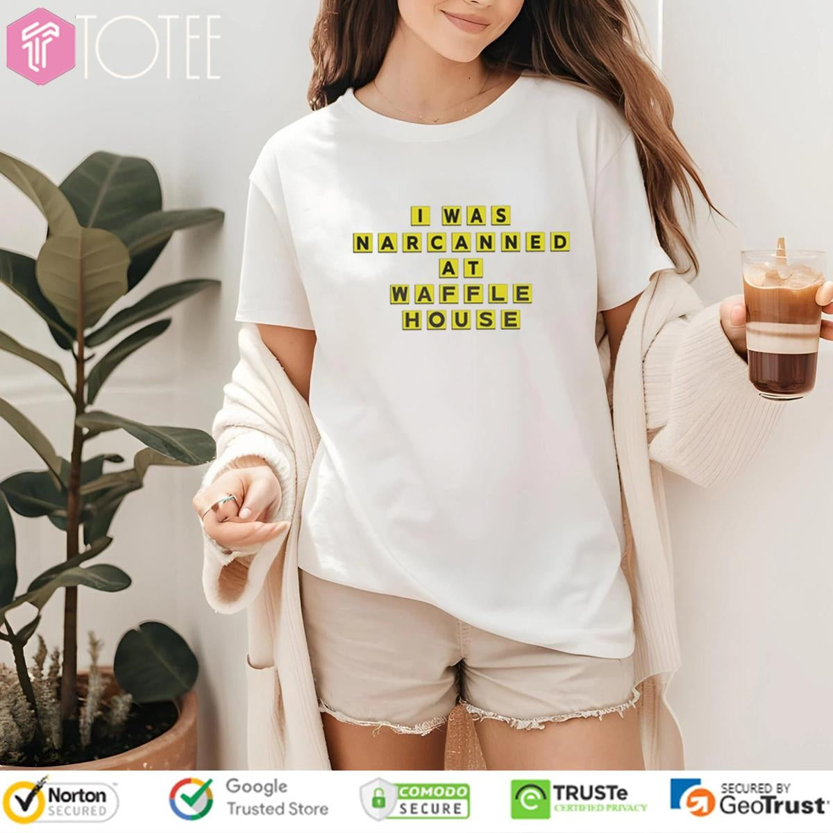 I Was Narcanned At Waffle Home Logo T-shirt