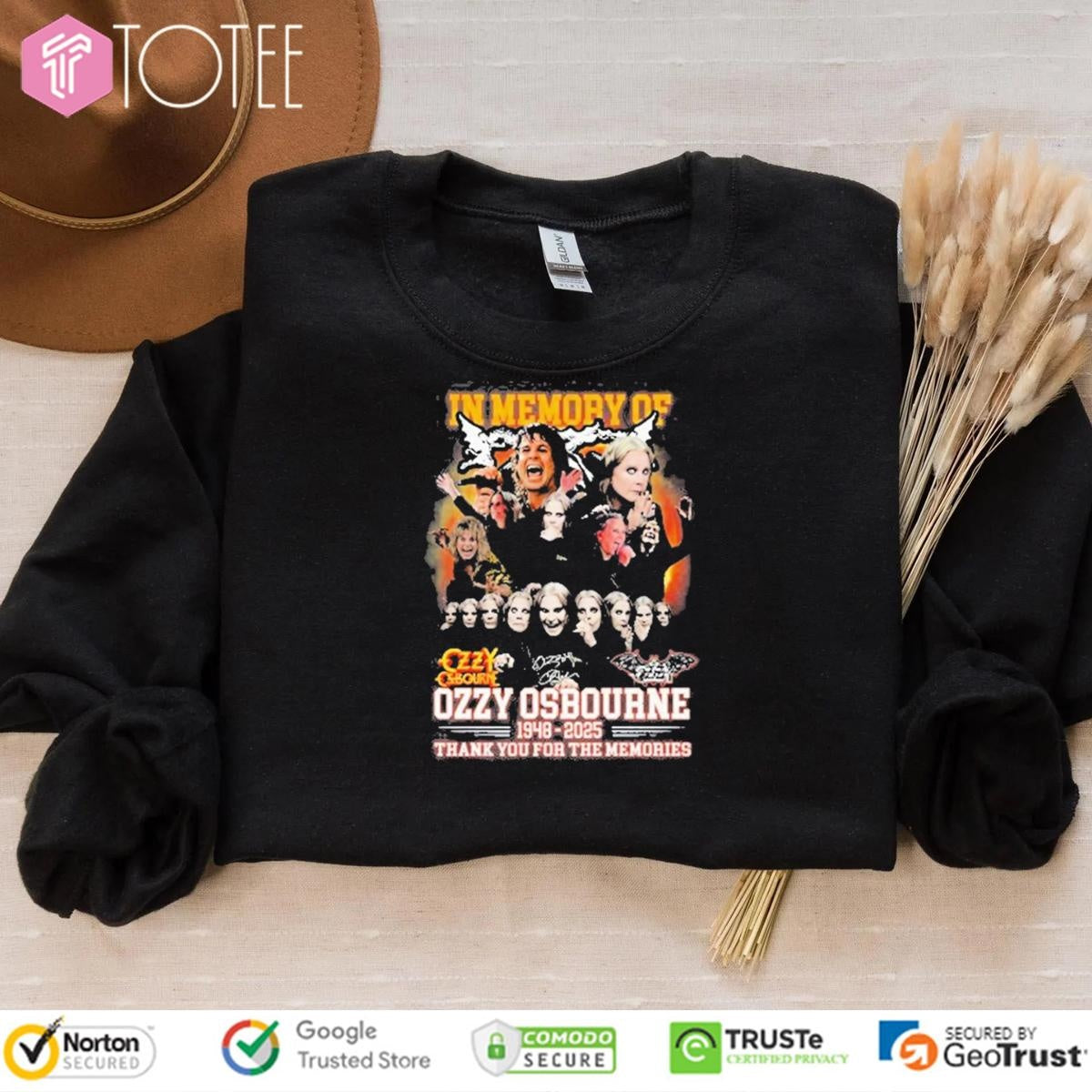 In Memory Of 77Th Anniversary Ozzy Osbourne 1948-2025 Signature T-shirt