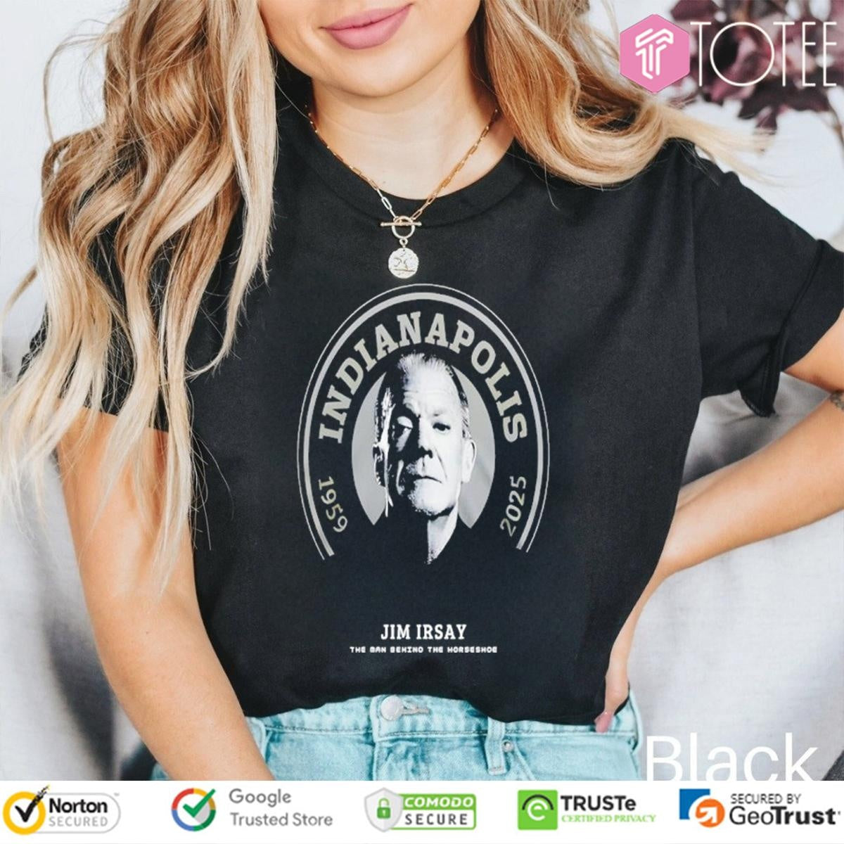 Indianapolis Colts Jim Irsay 1959-2025 The San Behind The Horseshoe T-shirt