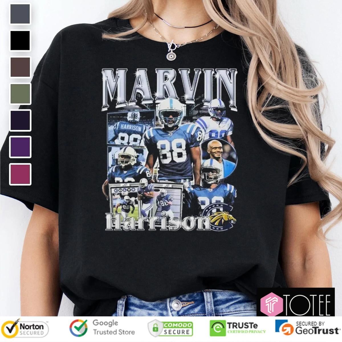 Indianapolis Colts Marvin Harrison Vintage Bootleg T-shirt