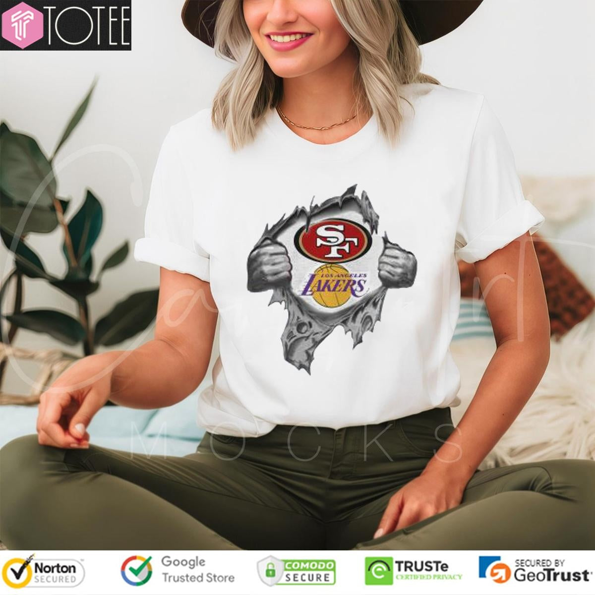 Inside Me San Francisco 49Ers Los Angeles Lakers T-shirt