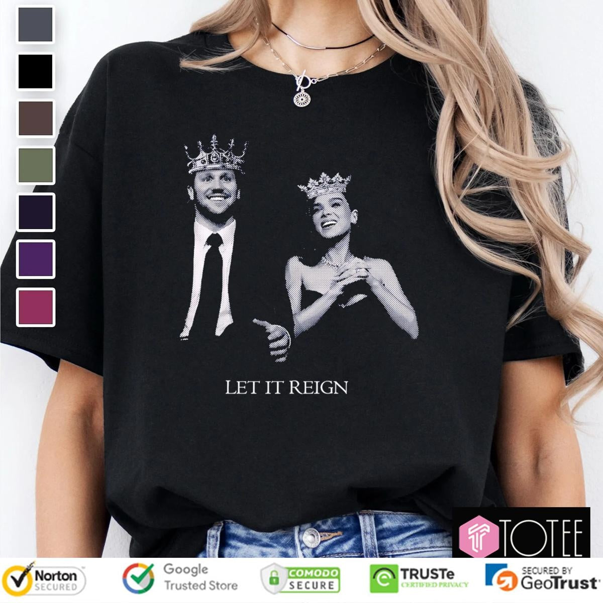 Josh Allen And Hailee Steinfeld Let It Reign Buffalo Bills T-shirt