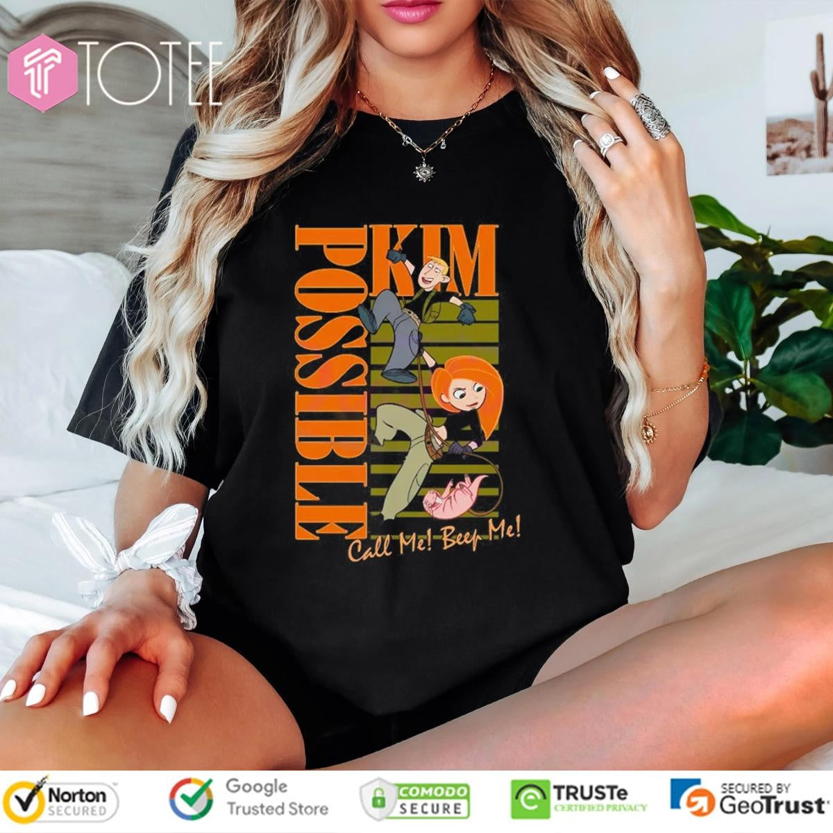 Kim Possible Call Me Beep Me Cartoon T-shirt
