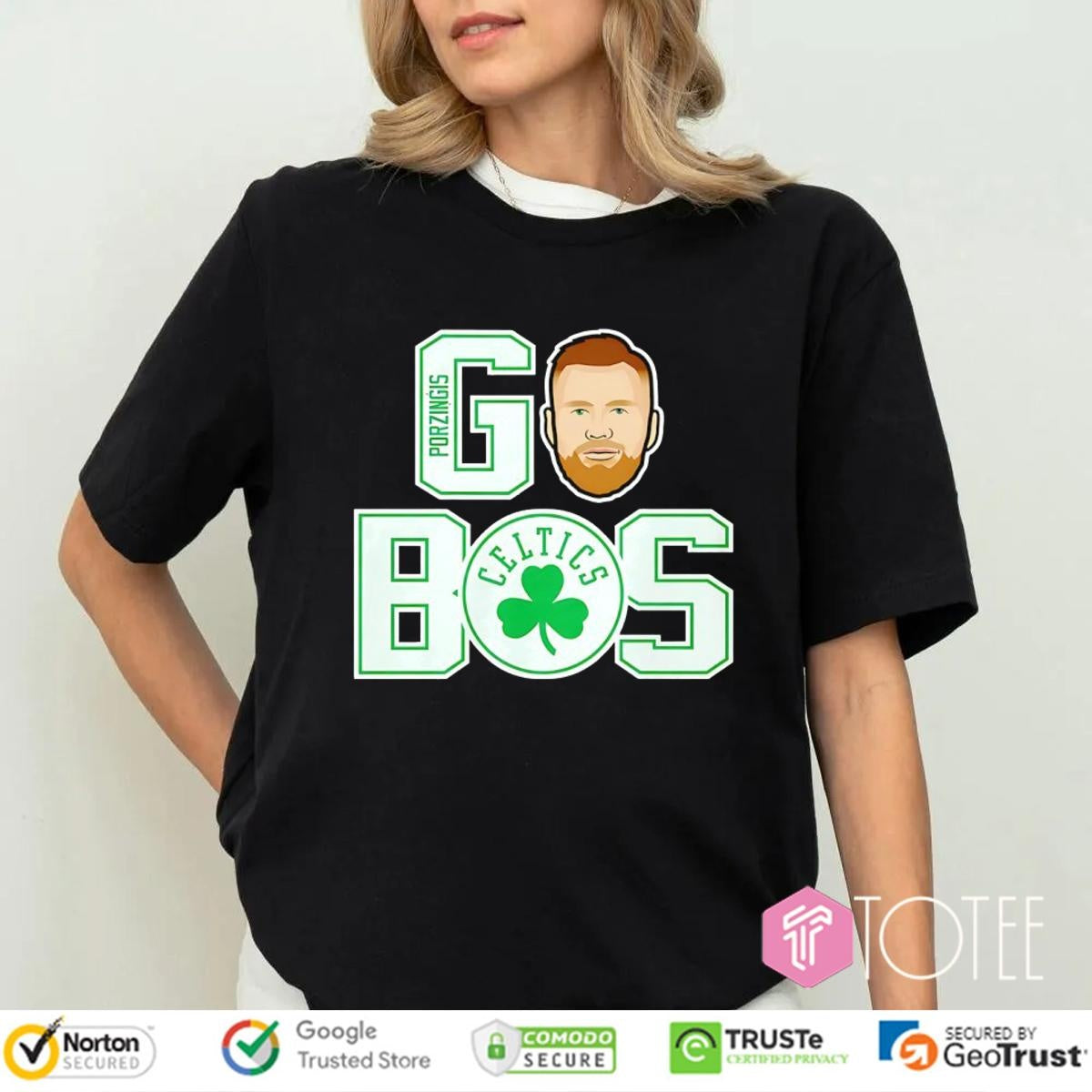 Kristaps Porzingis Go Bos Boston Celtics T-shirt