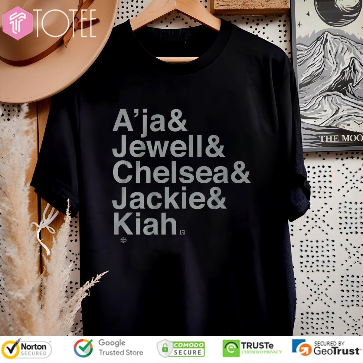 Las Vegas Aces Players Names Aja Jewell Chelsea Jackie Kiah T-shirt