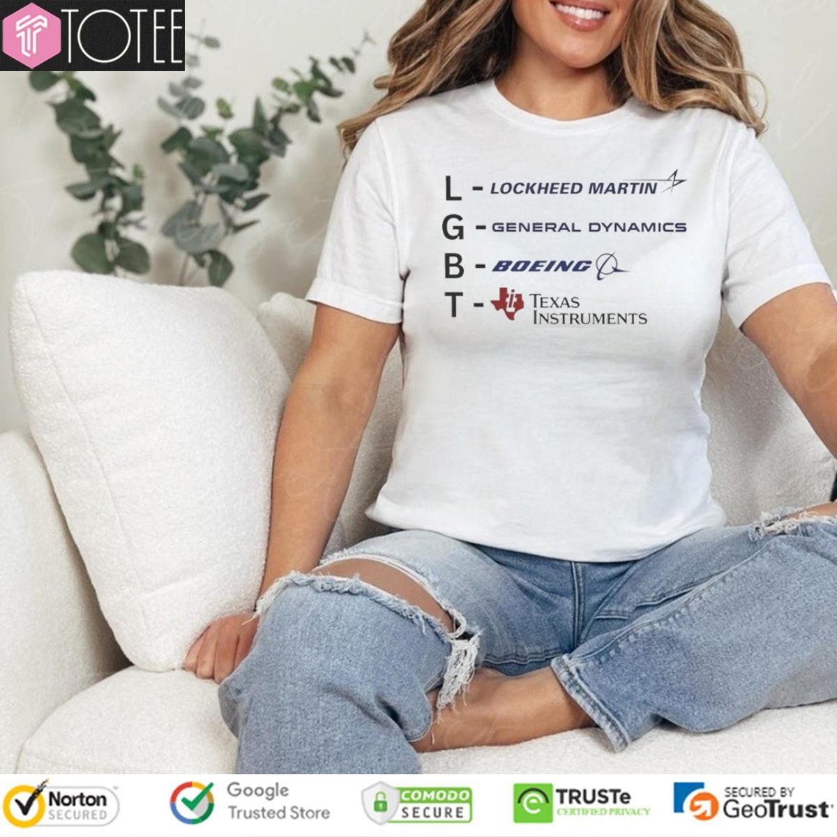 Lgbt Lockheed Martin General Dynamics Boeing Texas Instruments T-shirt