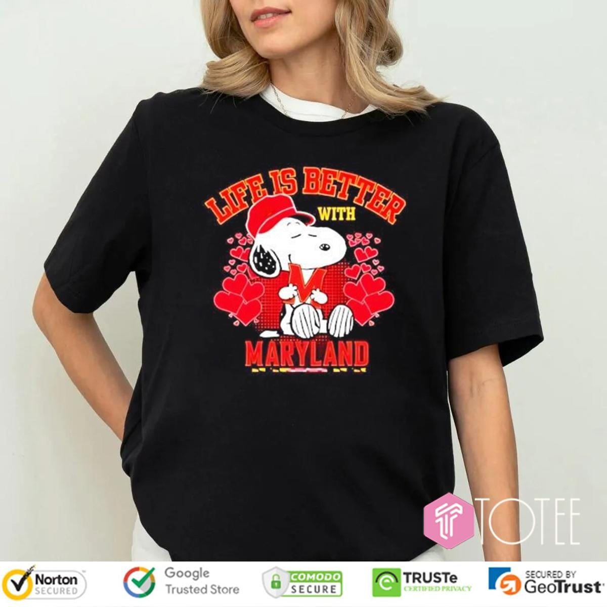 Life Is Better With Maryland Terrapins Snoopy T-shirt