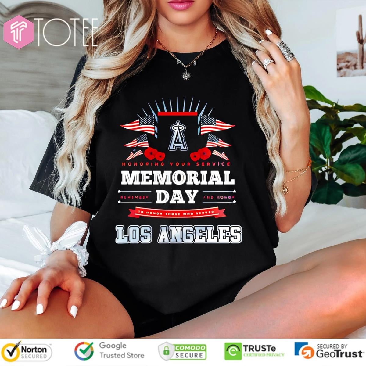 Los Angeles Angels Honoring Your Service Memorial Day T-shirt