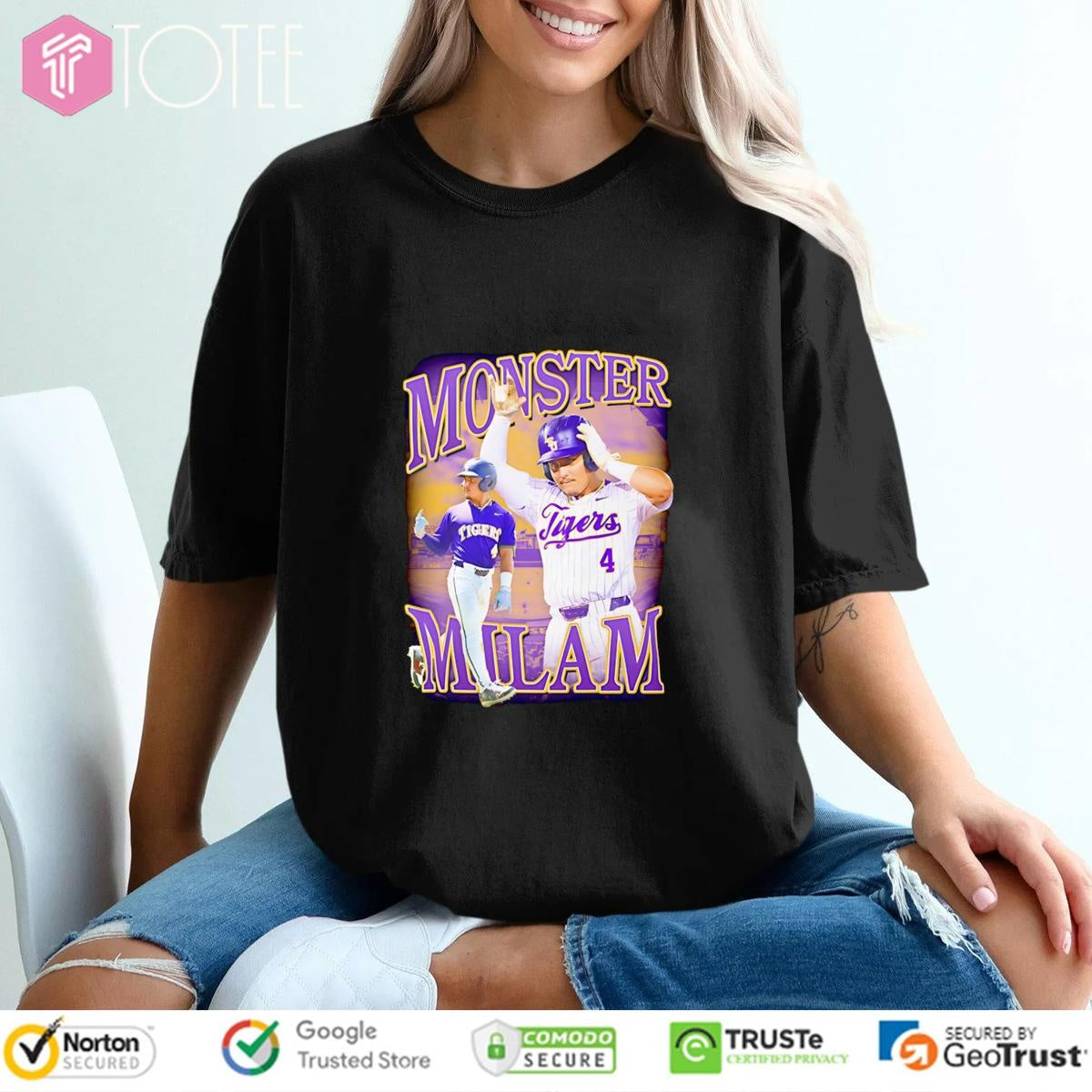 Lsu Baseball Monster Milam Graphic T-shirt