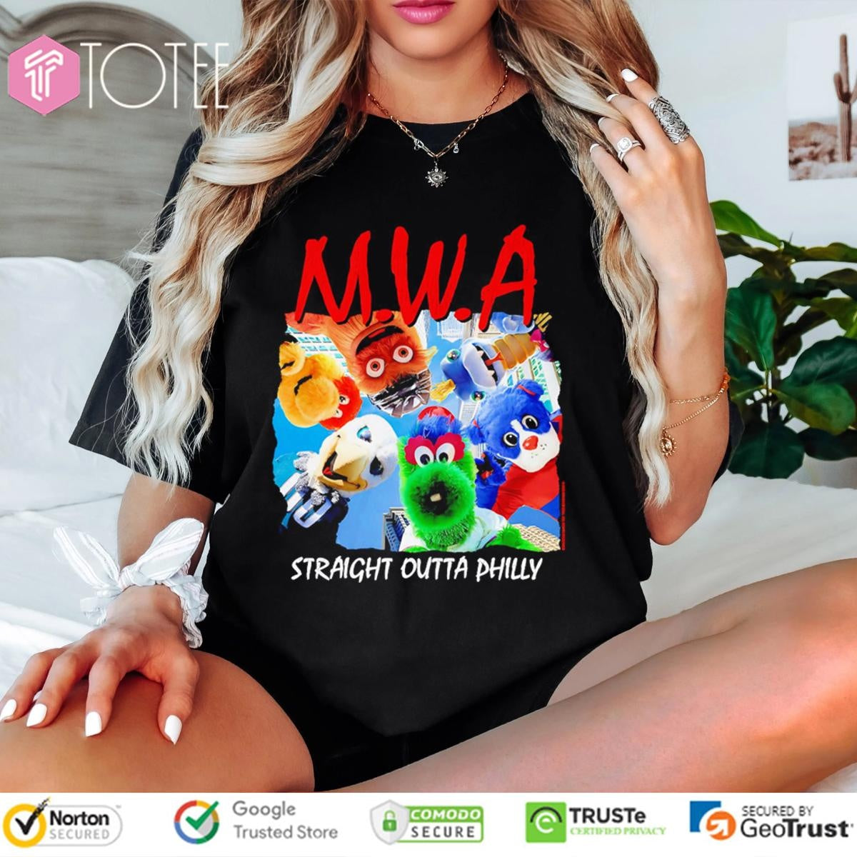 M.W.A. Mascots Straight Outta Philly Sports Teams T-shirt