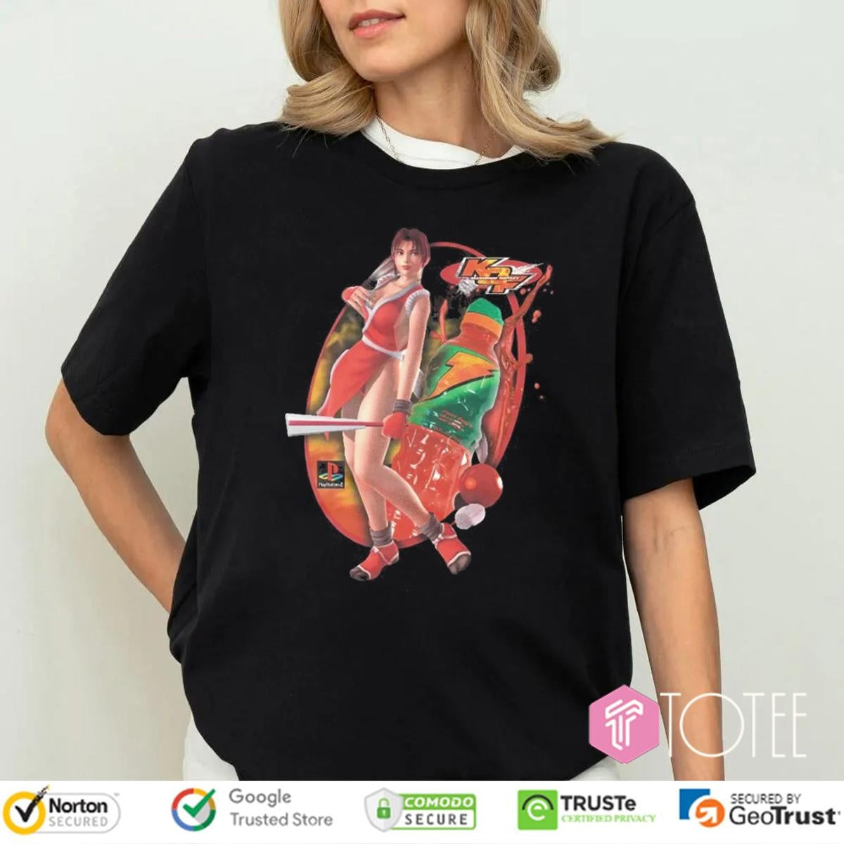 Mai Shiranui Kof Maximum Impact Gatorade Drink Gaming Character Graphic T-shirt