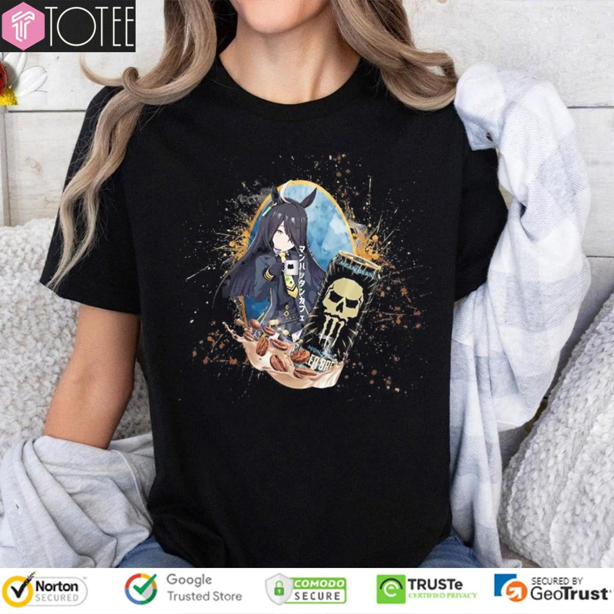Manhattan Cafe Uma Musume Pretty Derby Monster Killer Brew Mean Bean Energy Drink T-shirt