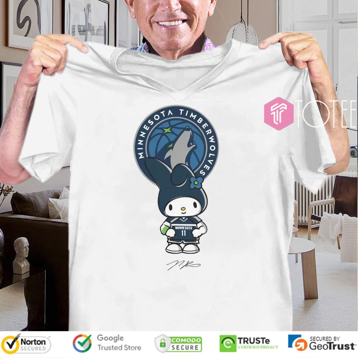 Minnesota Timberwolves Naz Reid Hello Kitty Signature T-shirt