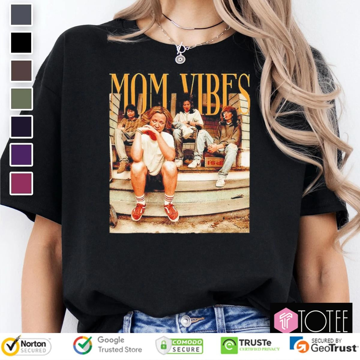 Mom Vibes Tv Moms Mothers Day 90S Ver Thug Life T-shirt